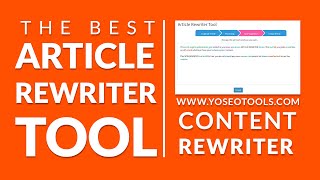 The Best Article Rewriter Tool Spin Rewriter Free Seo Tools