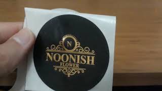 Rounded stickers with gold leaf- لواصق دائرية مع ورق ذهبي