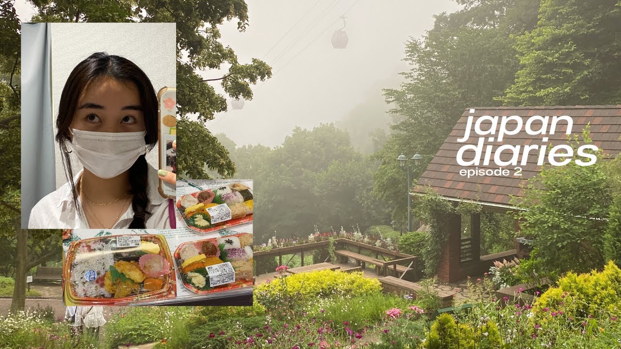 life in japan 🍱 going solo! botanical garden, 7eleven drinks and supermarket bentos, lash lift