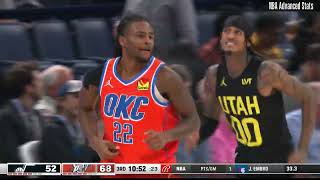 Josh Giddey 12 pts 10 reb 8 ast vs Utah Jazz 2023-12-11