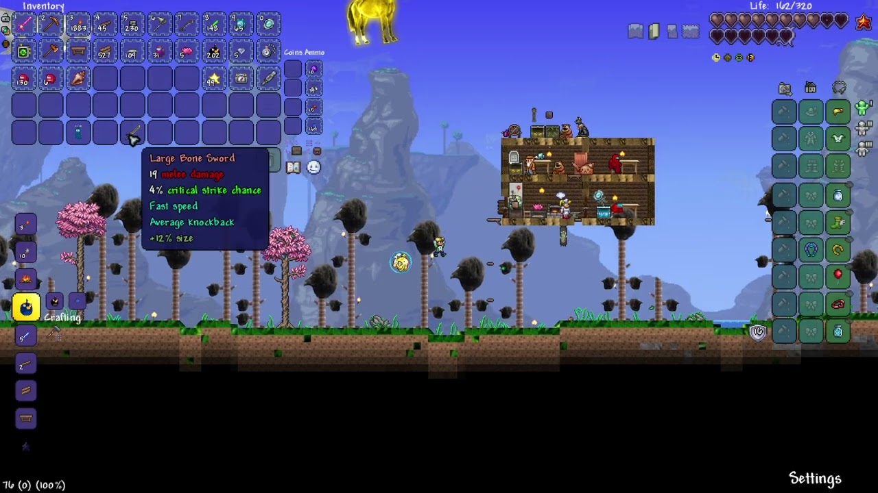 terraria playtrough 4 no traps melee only (with shitpost resource packs)