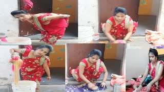 Aap Log E Galti Mat Kariega Sare Washing Vlog Saree Cleaning Vlogdesi Saree Clean With Me Pari