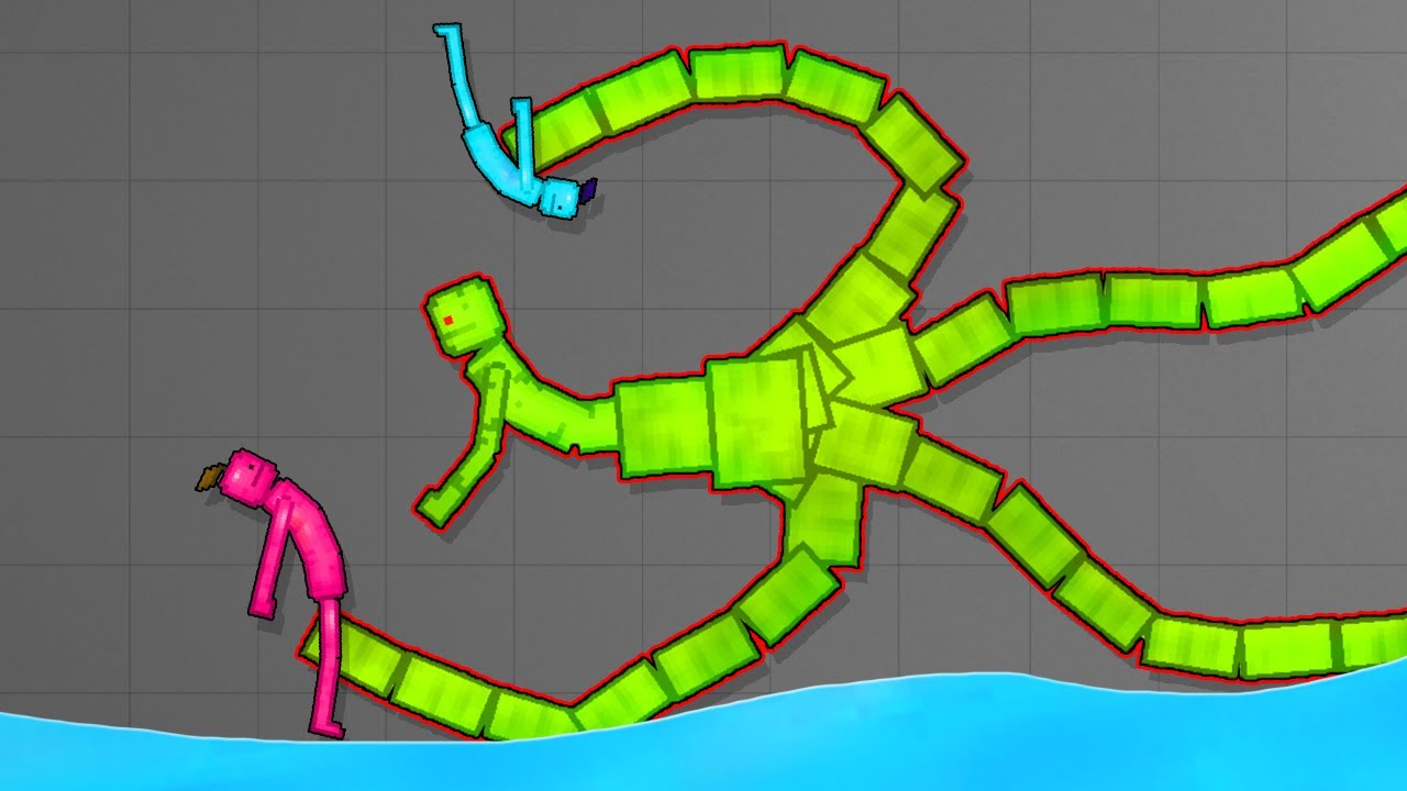 WILD MUTANT SEA MONSTER EATS RAGDOLLS!