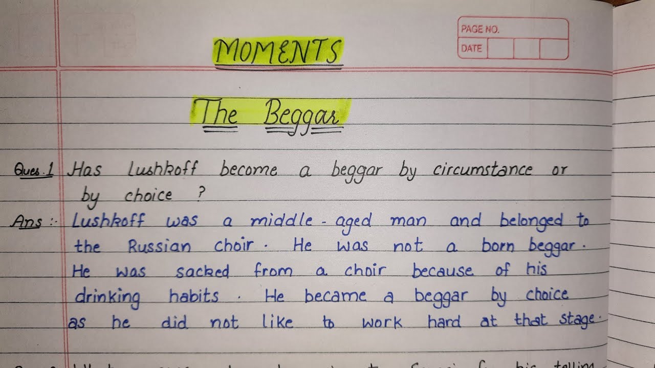 The Beggar Class 9th Question Answers English Cbse thebeggar 
