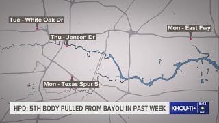 HPD: 5th body pulled from bayou in Houston this week
