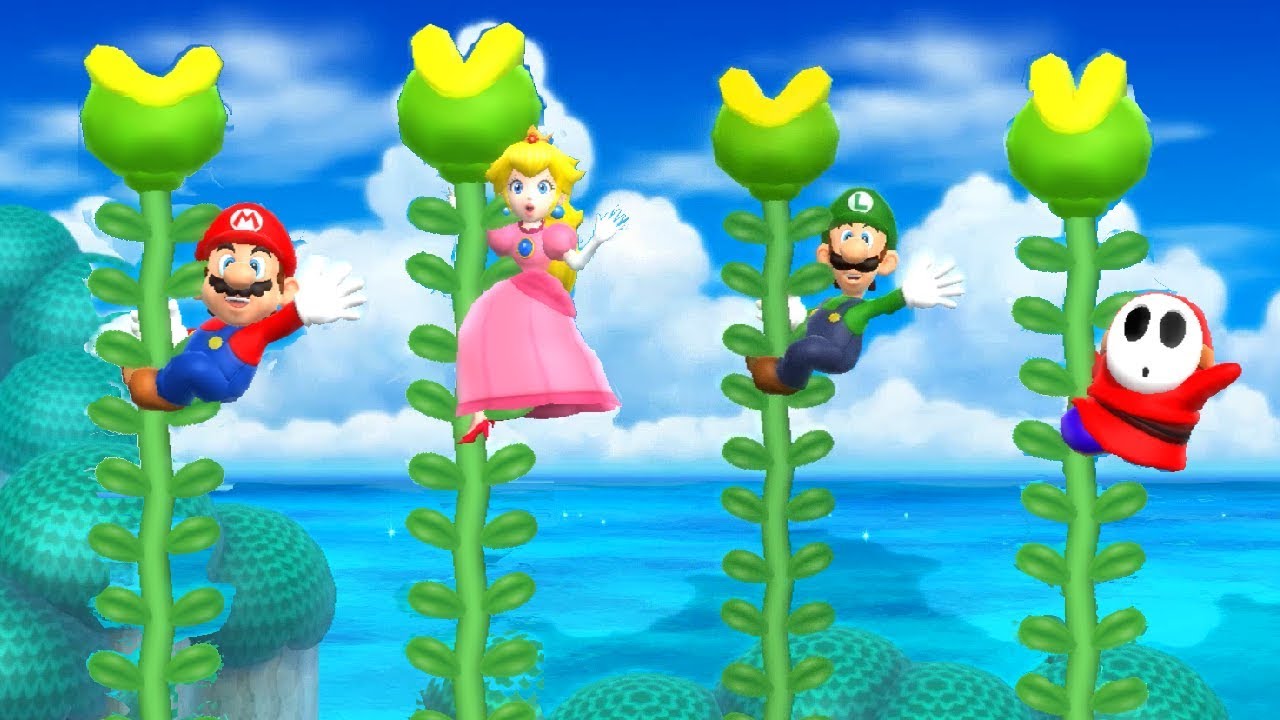 Mario Party 9 Step It Up - Mario vs Luigi vs Peach vs Shy Guy Master Difficulty| Cartoons Mee