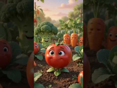 🍅 Tommy the Tomato Saves the Garden 🌈🥕 #story  #CartoonStory #VegetableStory #AIAnimation