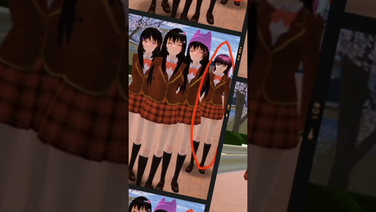 psikopat cantik depan😉🌷 belakang 😈🔪||JJ sakura school simulator