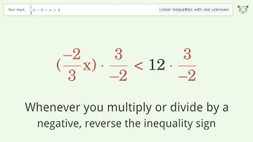 Solving Linear Inequalities: 1/3x-8-x is Greater Than 4