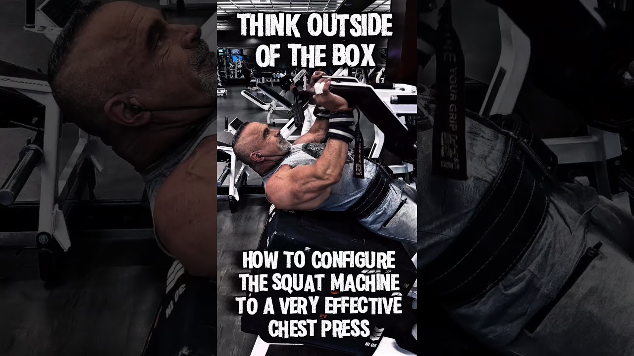HOW TO CONFIGURE A SQUAT MACHINE TO A VERY EFFECTIVE CHEST PRESS. #workout #motivation #workouttips