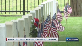 9,000 flags laid at Woodlawn National Cemetery