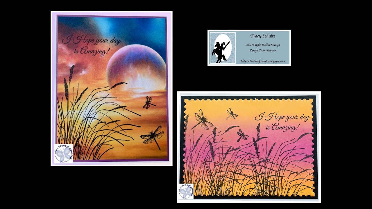 Breezy Grass - Blue Knight Rubber Stamps