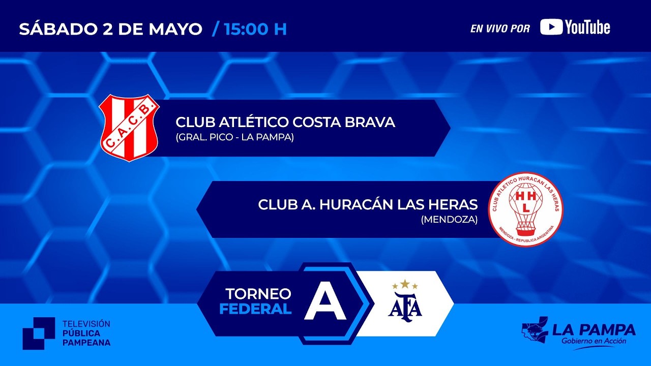 FUTBOL FEDERAL A - Costa Brava vs Huracán las Heras - YouTube