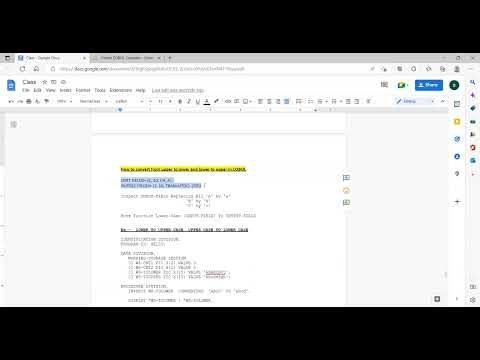 How to Convert Lower Case to Upper case and vice verse in Cobol and JCL - Cobol Interview Questions