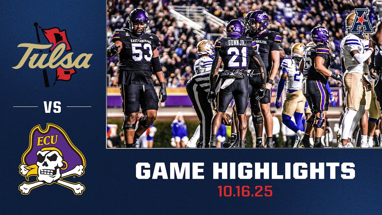 Tulsa vs East Carolina Highlights | Oct. 16, 2025