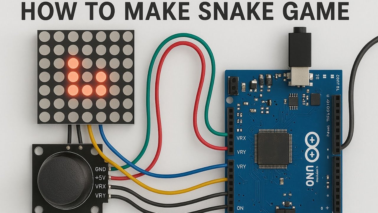 How to make snakes 🐍 game using Arduino Uno / 8x8 led matrix - YouTube