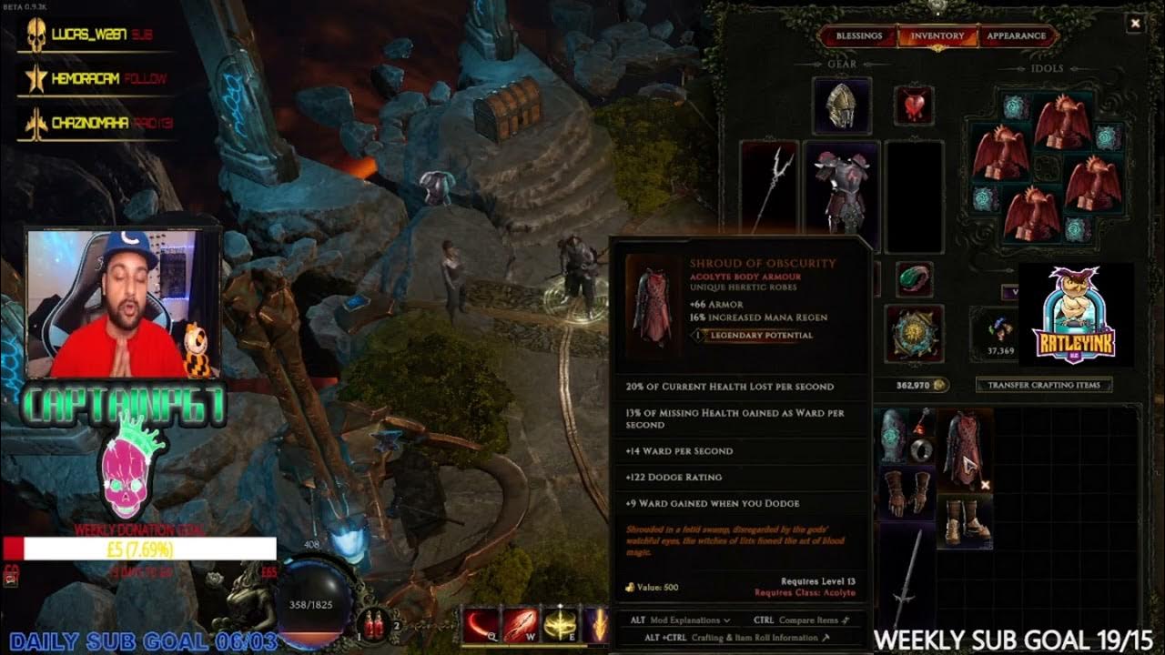 LAST EPOCH SHROUD OF OBSCURITY UNIQUE ITEM OVERVIEW (SPONSORED BY RATLEY INK LLC) YouTube