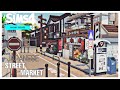 Japanese Street Market • SNOWY ESCAPE | No CC | Stop Motion Build | The Sims 4