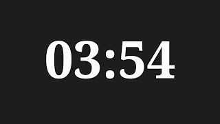 3 Minutes 54 Seconds Countdown Timer