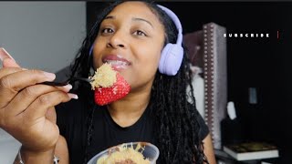 [ASMR] Dubai Chocolate Strawberry Cup | Crumbl cookie review #asmr
