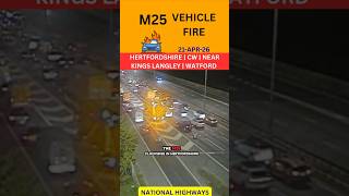 🔥 M25 VEHICLE FIRE | CW | CLOSED ⛔ | J20 (Kings Langley / A41) – J21 (M1 J6A / A405)📍 HERTFORDSHIRE