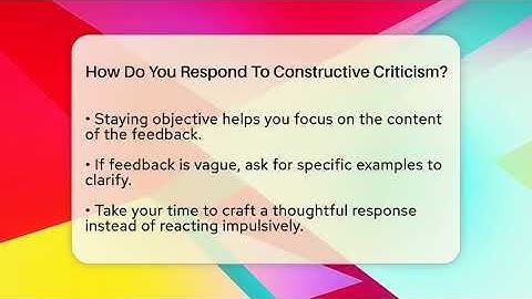 How Do You Respond To Constructive Criticism? - Everyday-Networking