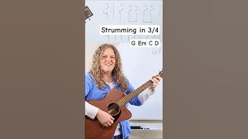 Strumming in 3/4 Time #beginnerguitartutorial #beginnerguitarlessons #strummingpattern