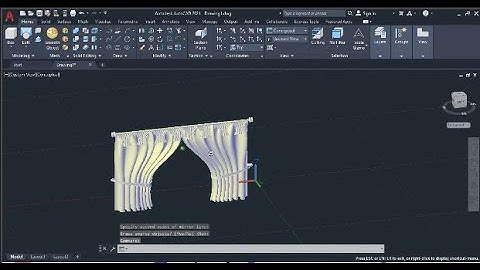 Fabric Curtain 3D Modeling Practice Using AutoCAD Surface - QasimCAD