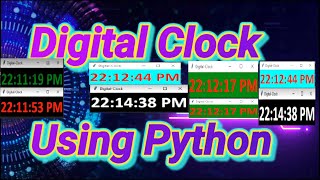 Digital Clock  using Python | Tkinter |GUI🐍🐍