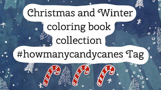 Christmas and Winter Coloring book collection / How many Candycanes Tag