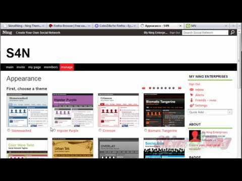 Pre Designed Ning Theme Import Tutorial