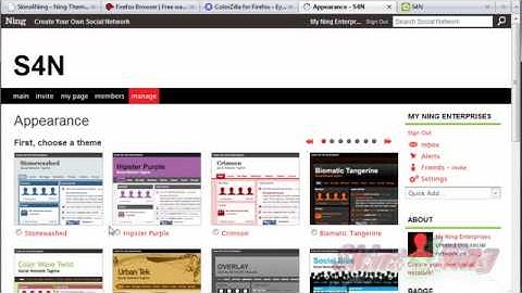 Pre Designed Ning Theme Import Tutorial