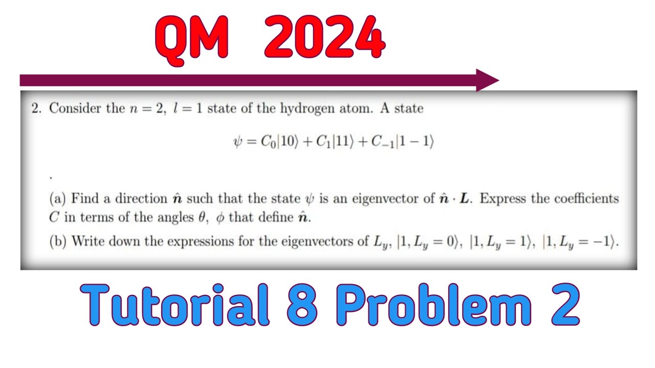 Tutorial 8 Problem 2 Concepts for solving Problems - YouTube