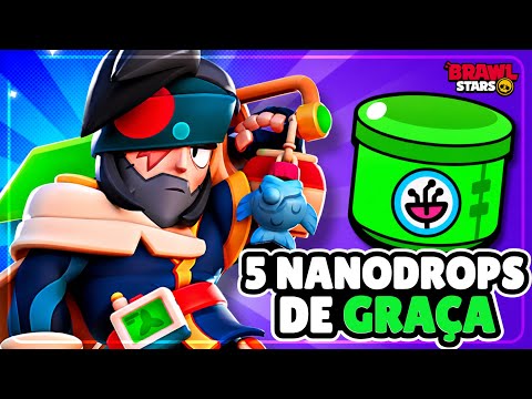 Veeeeeem 🥳 Só HOJE 5 NANODROPS de Graça no Brawl Stars