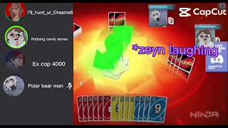 Live Reactions Of Zeyn Syre Characters Playing Uno Lol Credits To