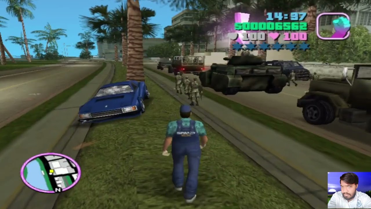 find a military tank and drive tank into the garage GTA VICE CITY MISSION 10