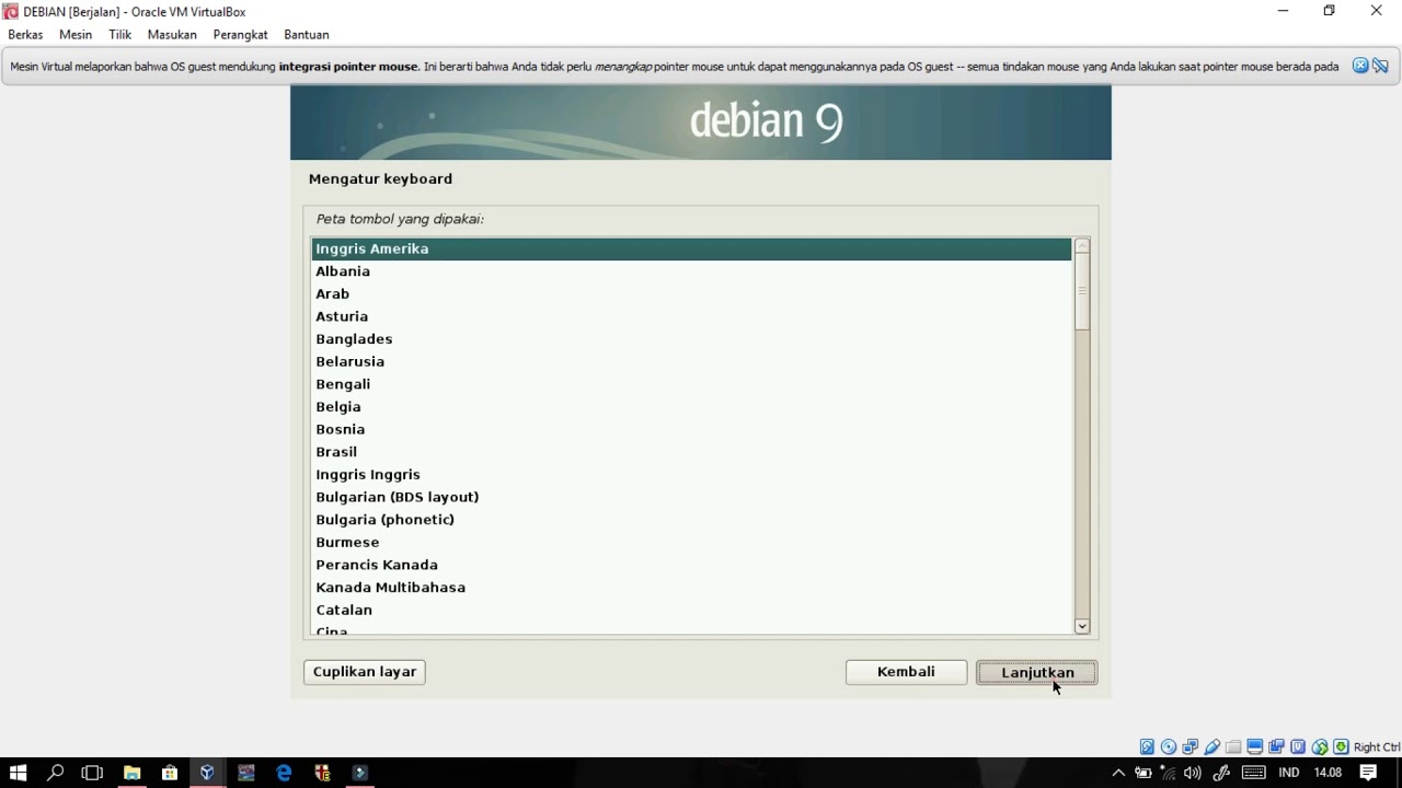 TUTORIAL INSTALASI SO LINUX DEBIAN 9 MELALUI VIRTUALBOX - YouTube