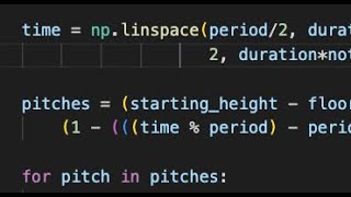 The music of bouncing balls with Python and music21