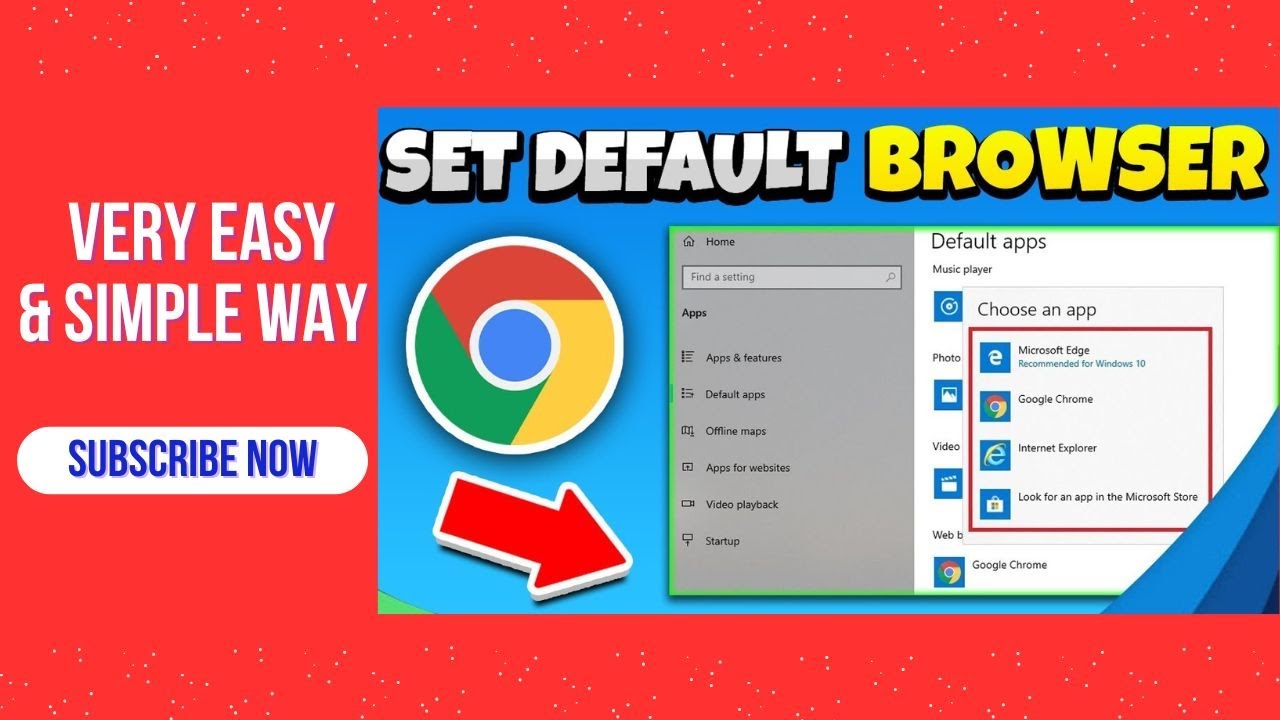 Make Chrome or Firefox Your Default Browser on Windows | Simple Settings