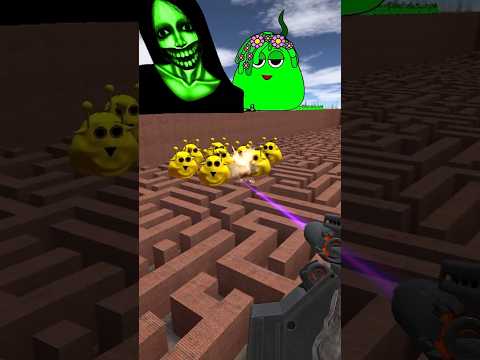 Big Sprunki Pou And Kuchisake Onna In Maze 