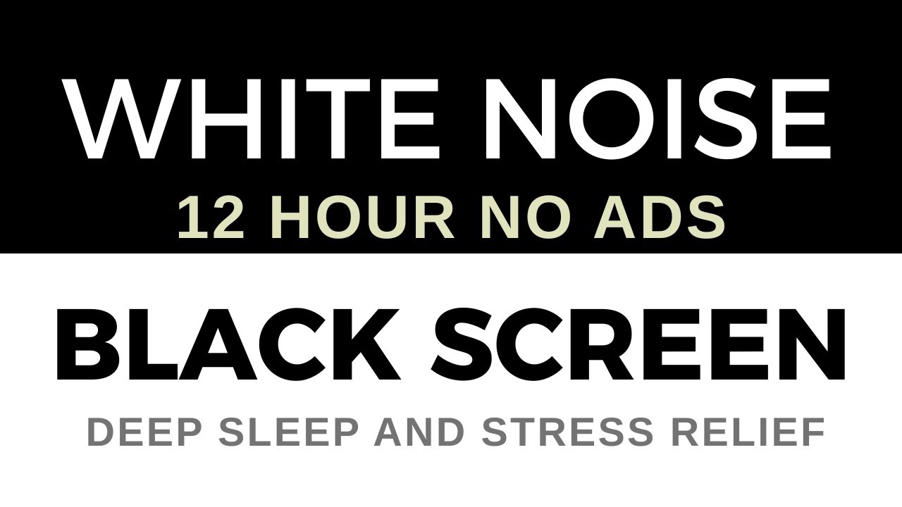 White Noise for Deep Sleep – 12 HOURS ⏳ Black Screen | Instantly Calm Your Mind