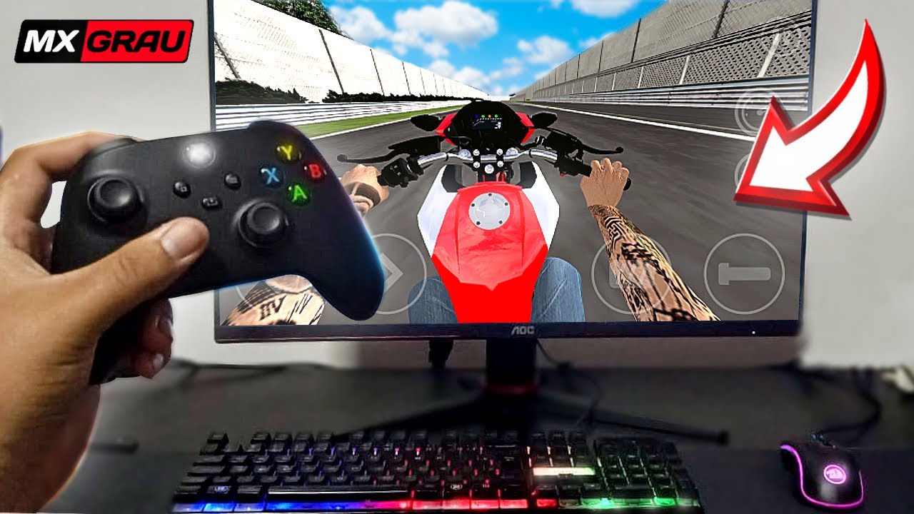 Baixar e jogar Jogo de moto com grau e corte no PC com MuMu Player