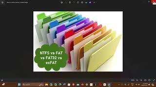Quick differences between FAT FAT32 exFAT and NTFS file systems used on PCs with Windows