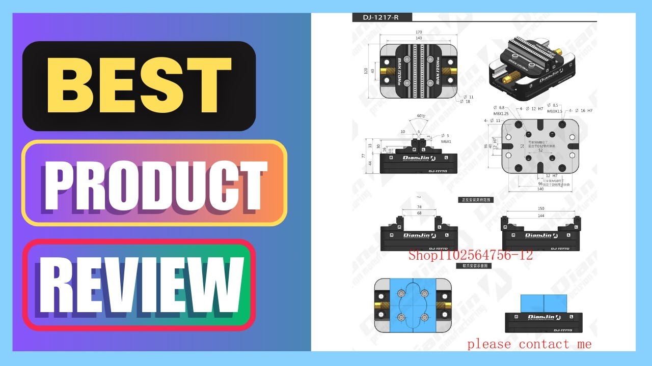 Best Review  DJ-1217R Fixture Self-centering Vise Can Be