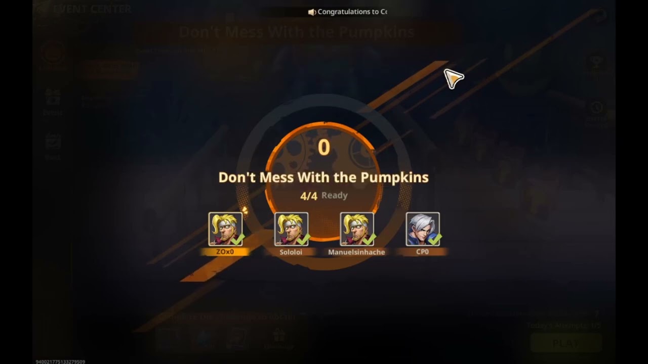 [Metal Slug: Awakening] Clips 09: if someone DC during Halloween Event Mini game, it Locks the game.