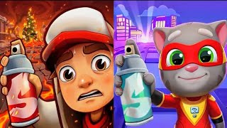 Subway Surfers Cosmic Crossroad 🆚 Talking Tom Hero Dash Game Comparison & New Updates  screenshot 5