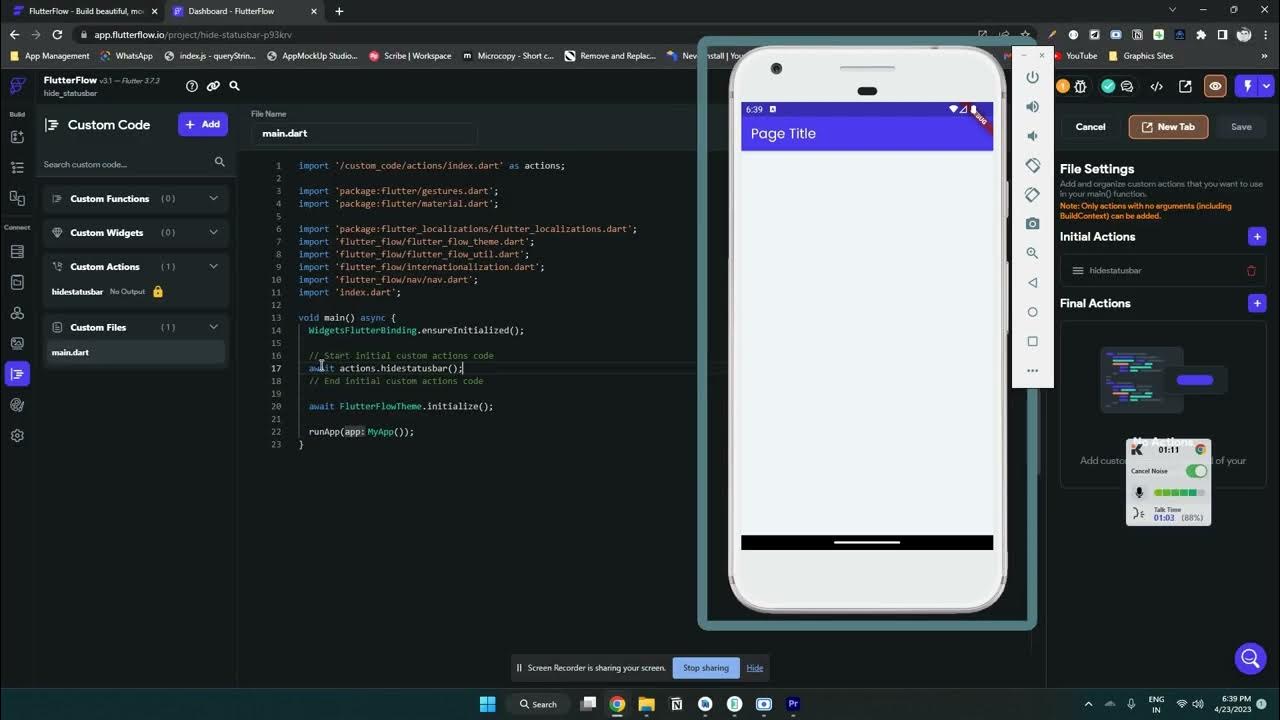 How to hide the status bar in a flutterflow app a step by step guide