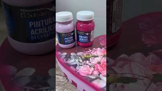 Caja corazón con decoupage y acrílicos
