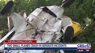 2 small planes crash in separate incidents