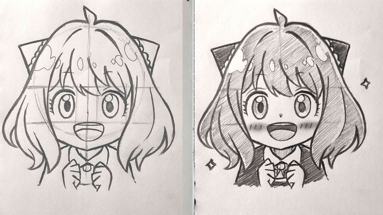 How to draw anime girl Anya Forger | easy drawing for beginners